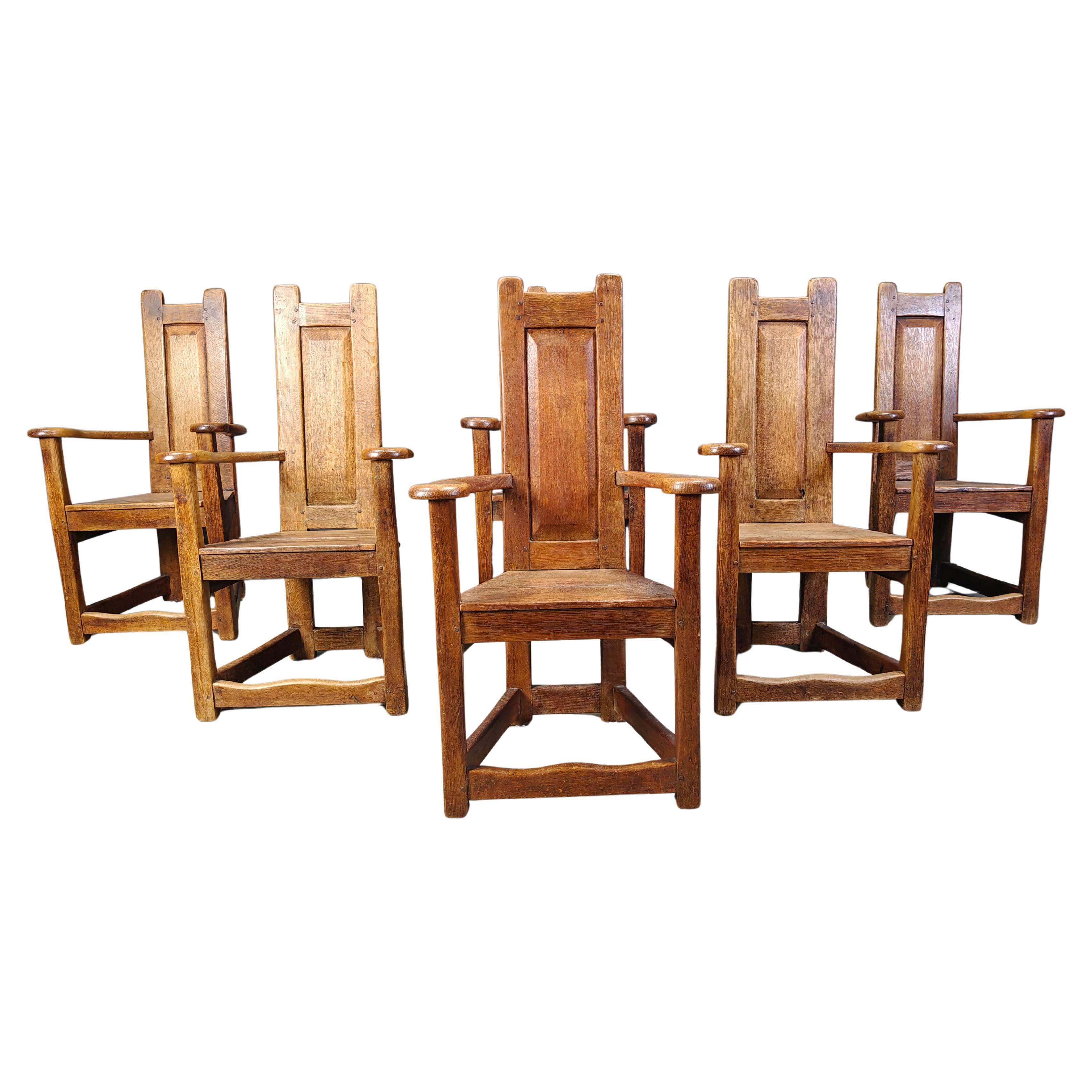 Set di 6 sedie da chiesa vintage - anni '50 in vendita