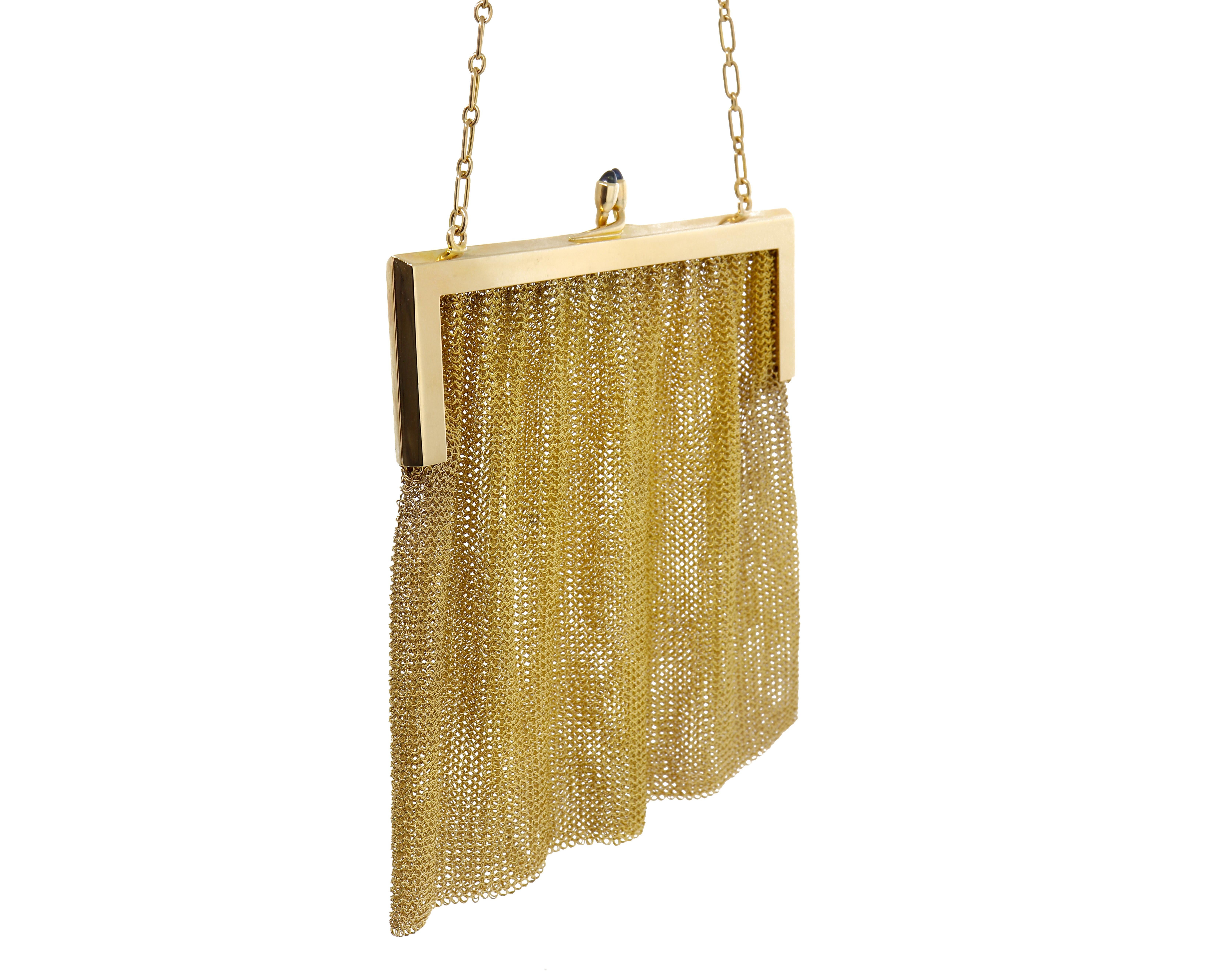 vintage gold mesh purse