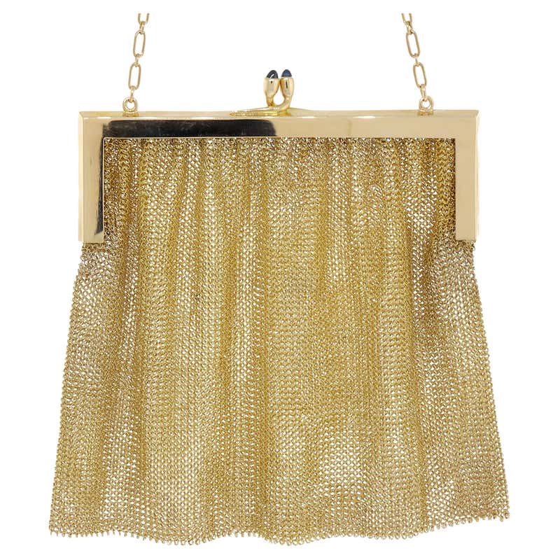 14K Gold Mesh Purse Chain, 1895 For Sale at 1stDibs | marks inc mesh ...