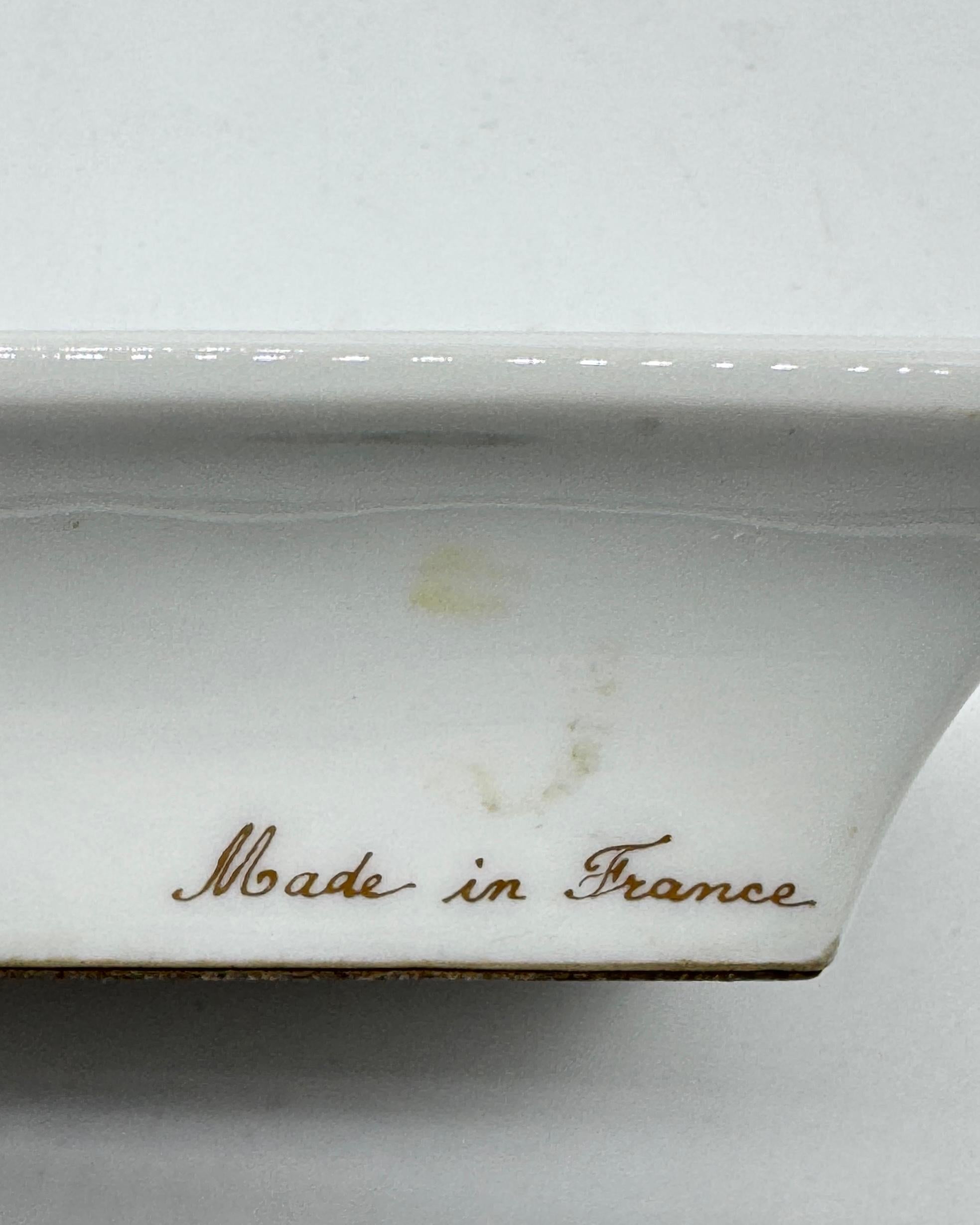 20th Century Vintage Cigar Ashtray Blue Jockey Helmet/Hat by Hermès in Porcelain For Sale