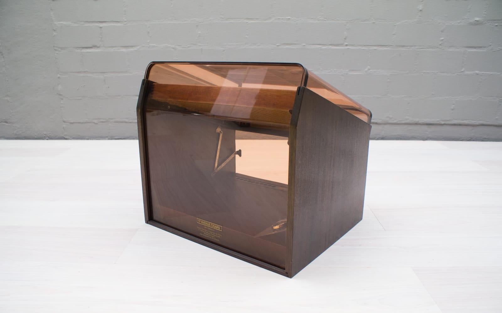 Plexiglass Vintage Cigar Humidor from 5th Avenue, 1970s