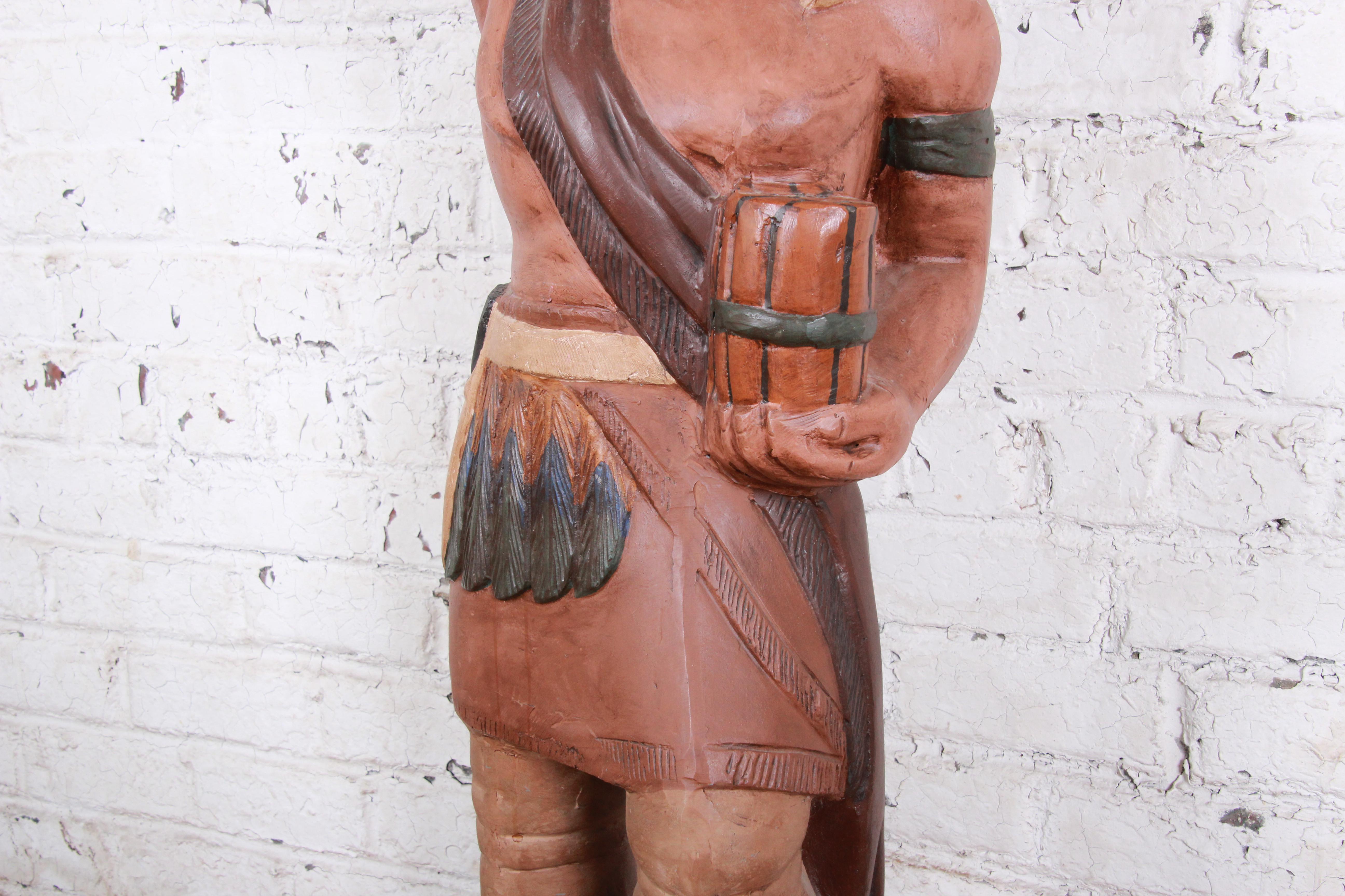 American Vintage Cigar Store Indian Statue