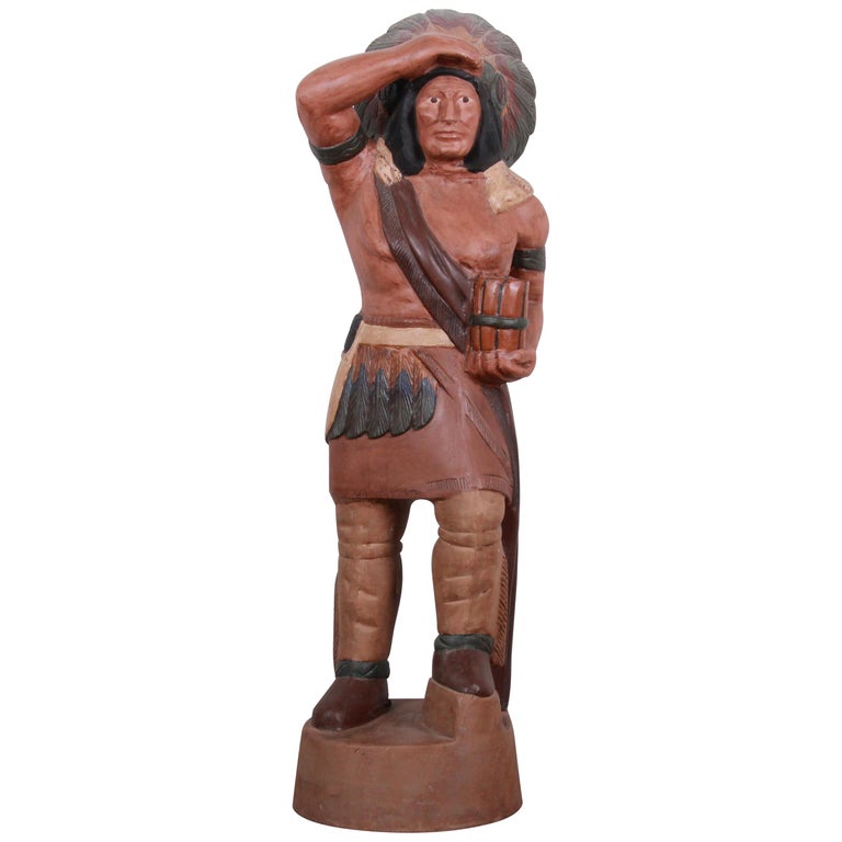 Vintage Cigar Store Indian Statue at 1stDibs