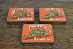 Vintage Cigar Tins with Panter on Cigar, 1960s, Netherlands