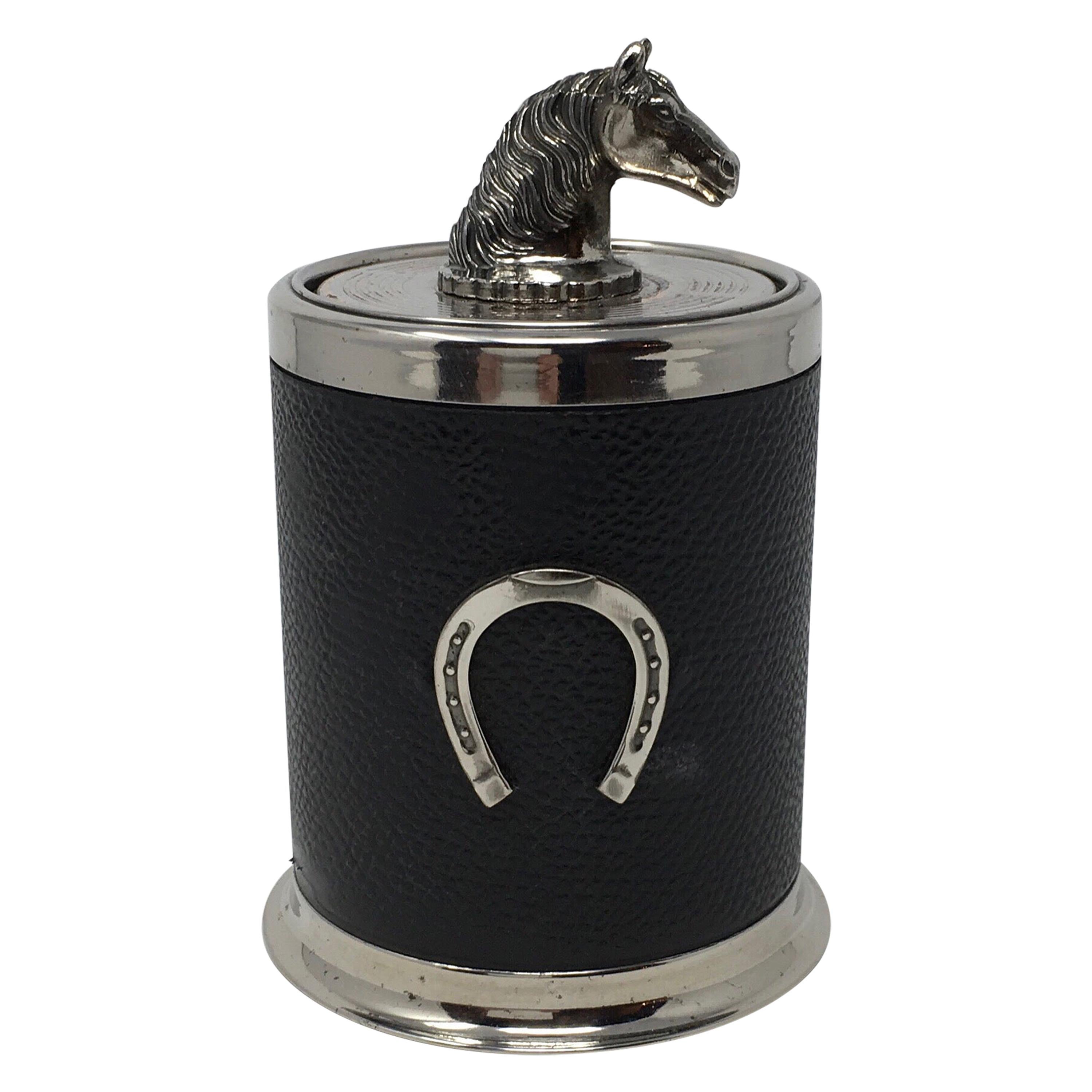 Vintage Cigarette Holder with Horse Head and Horse Shoe