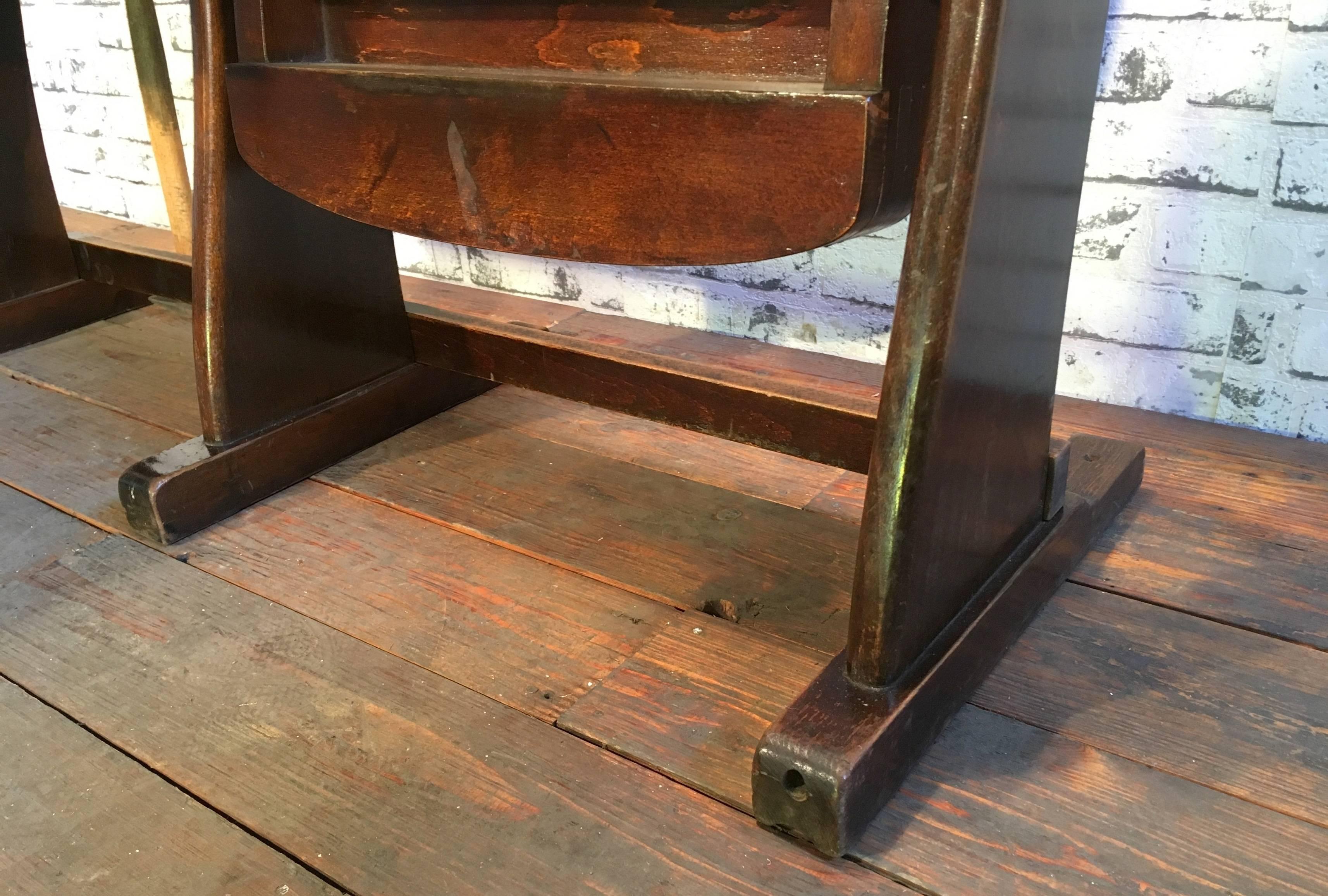 20th Century Vintage Cinema Bench, Two-Seat, 1950s