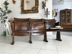 Vintage Cinema Chair Set Three-Seat Folding Chair