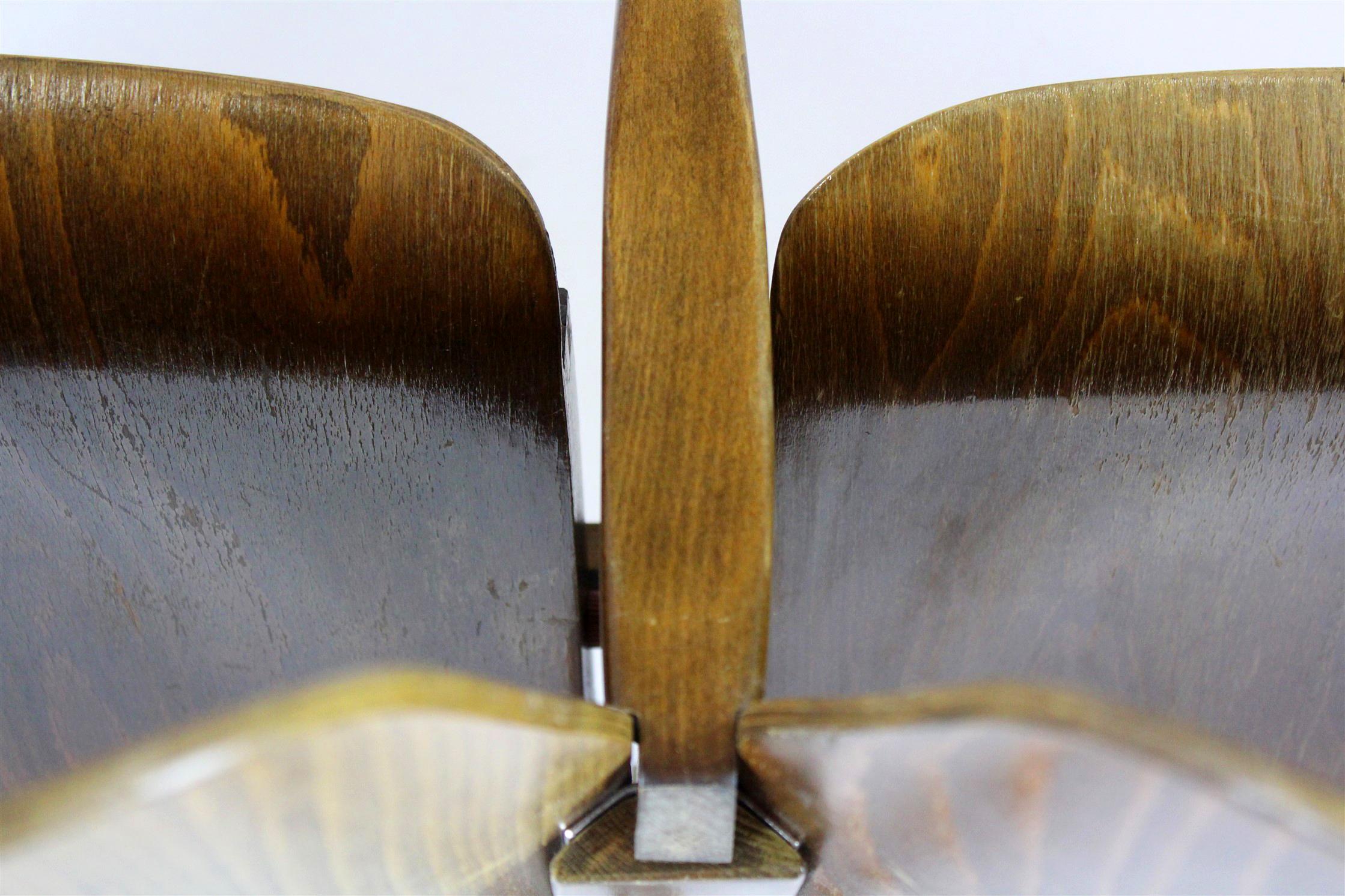 Vintage Cinema Chairs from Ton, 1960s, Set of 6 For Sale 3