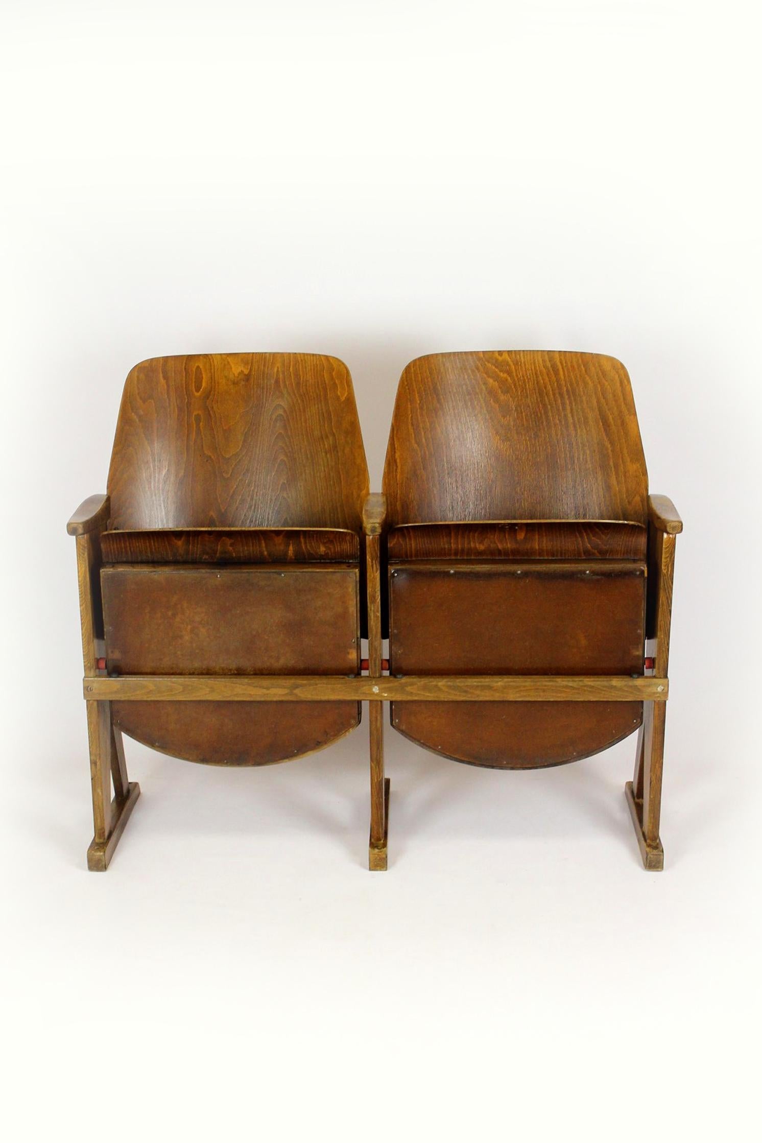 Vintage Cinema Chairs from Ton, 1960s, Set of 6 For Sale 7