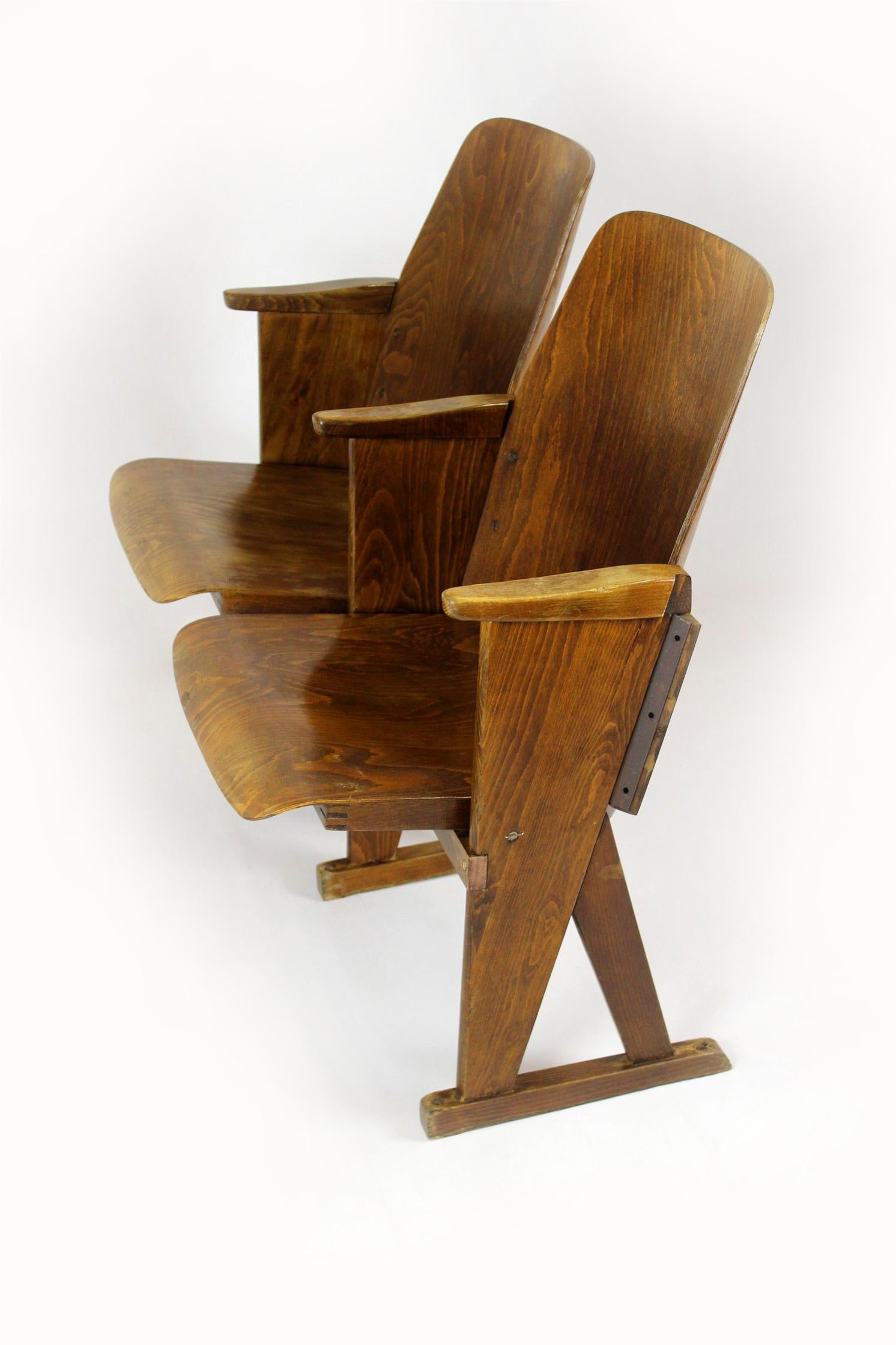 Vintage Cinema Chairs from Ton, 1960s, Set of 6 11
