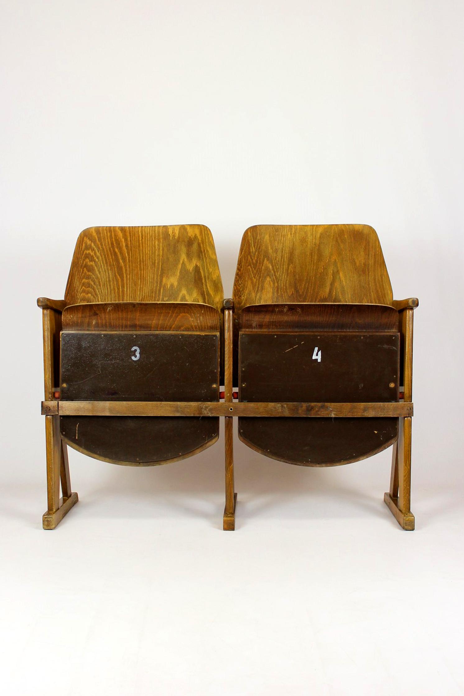 20th Century Vintage Cinema Chairs from Ton, 1960s, Set of 6