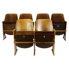 Antique Cinema Chairs from Ton, 1960s, Set of 6