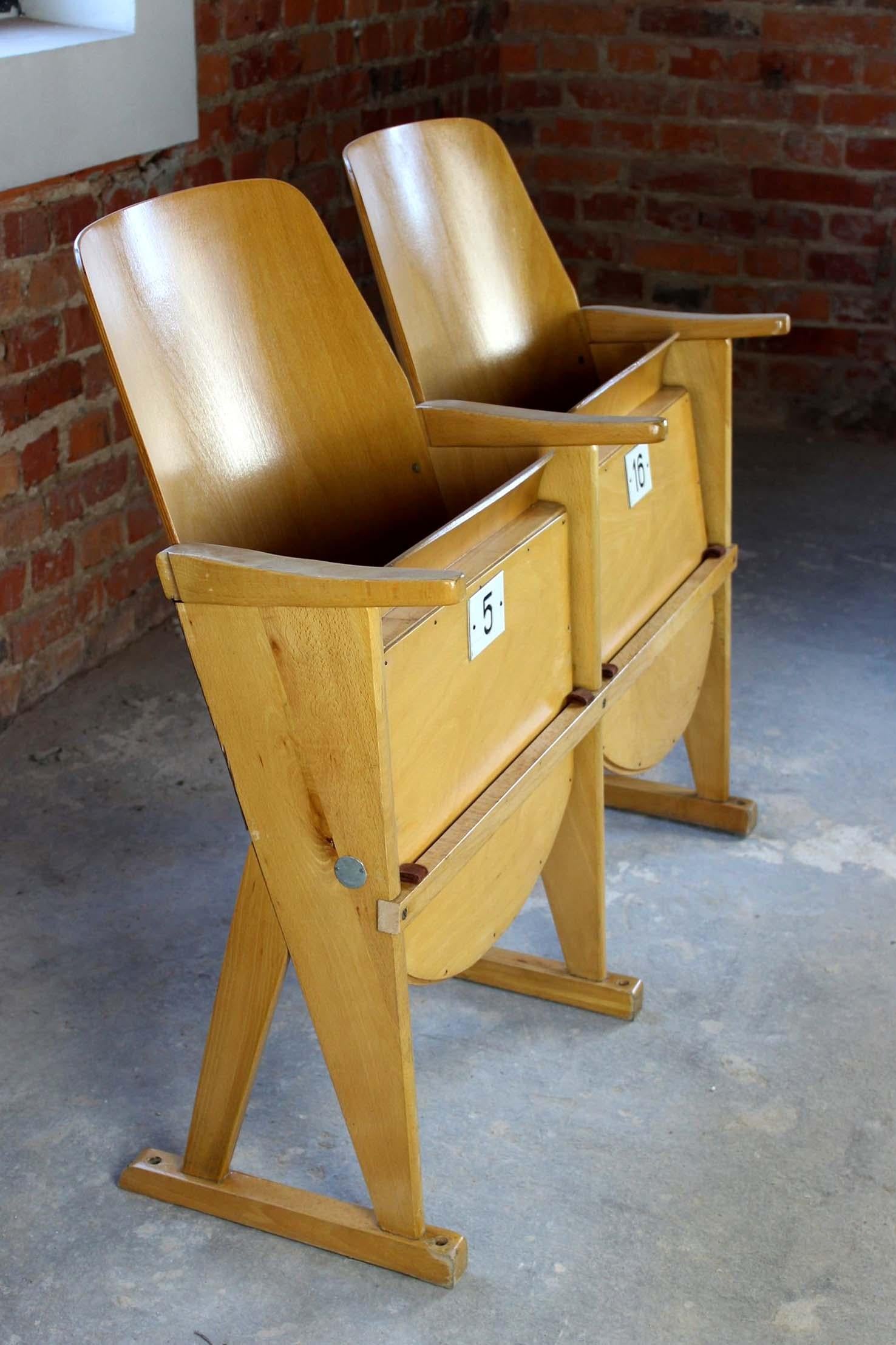 Sedie da cinema vintage di Ton (Thonet), anni '60, set di 13 pezzi in vendita 4