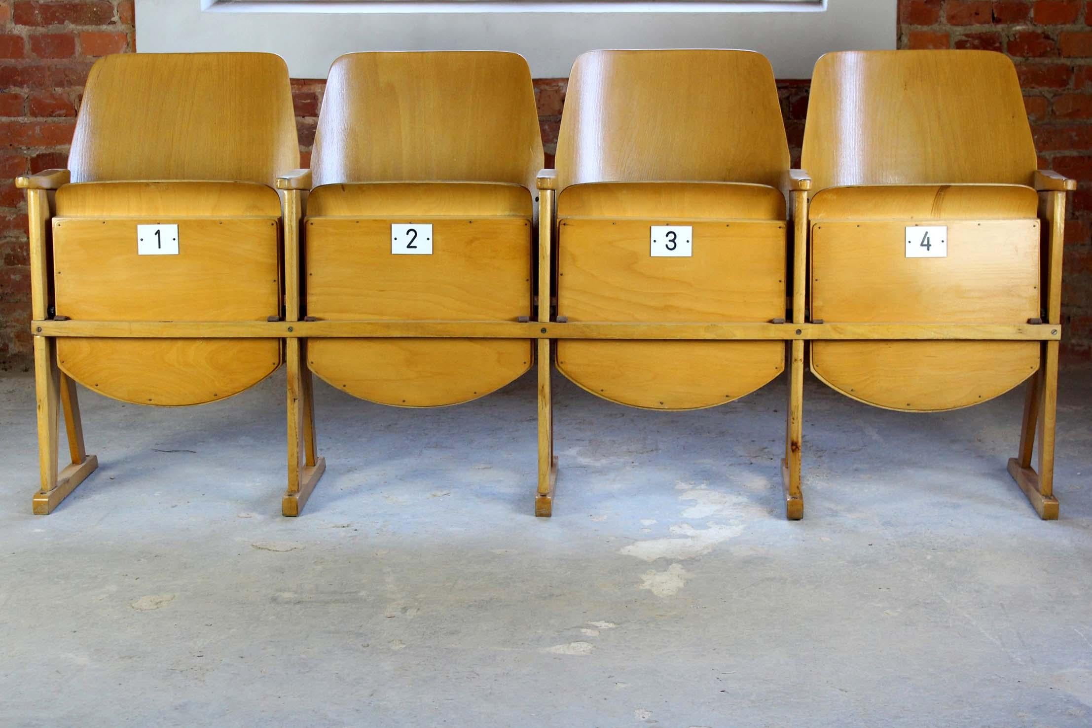 Sedie da cinema vintage di Ton (Thonet), anni '60, set di 13 pezzi in vendita 9