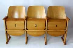 Vintage Cinema Chairs from TON 'Thonet', 1960s, Set of 13