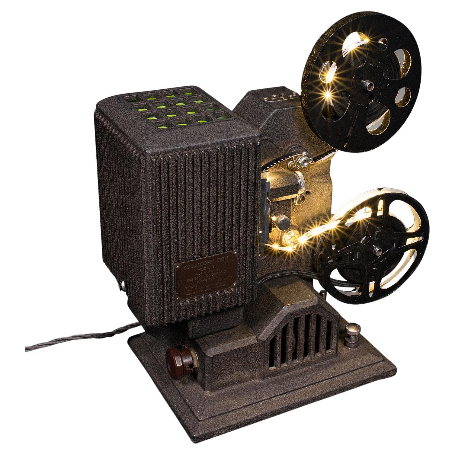 Lampe de projecteur de cinéma vintage, américaine, lampe d'appoint convertie, Kodak, vers 1940