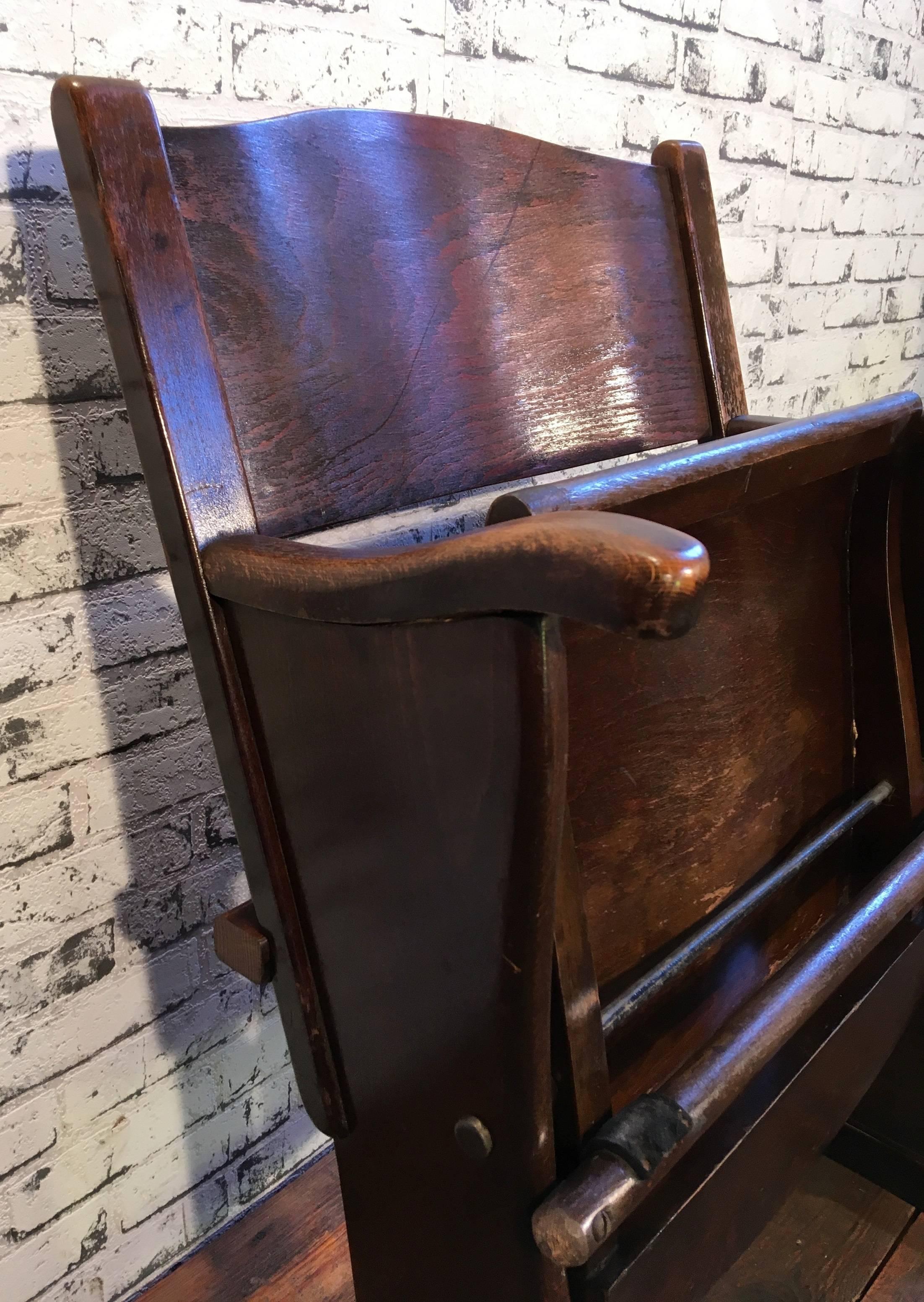 Mid-Century Modern Vintage Cinema Seat, 1950s