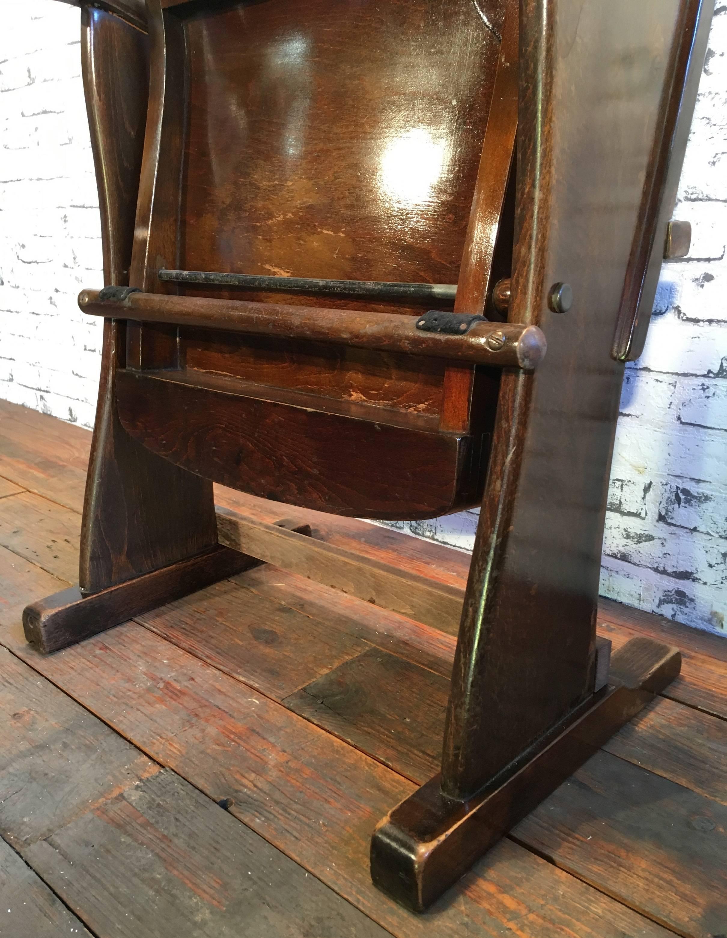 Vintage Cinema Seat, 1950s In Good Condition In Kojetice, CZ