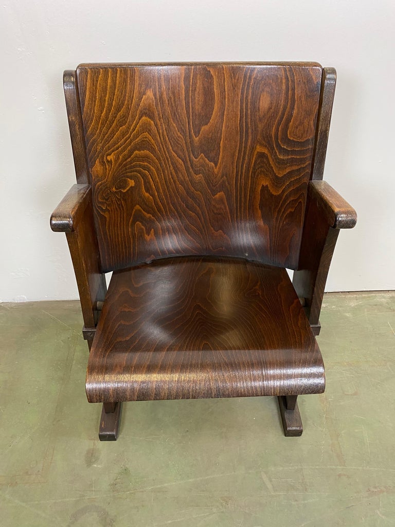 Wood Vintage Cinema Seat from Ton, 1950s For Sale
