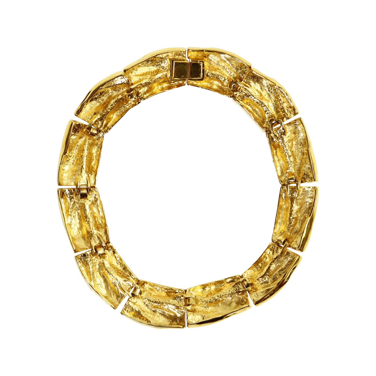 Collana a girocollo d'oro Ciner vintage, circa anni '80 in vendita 1