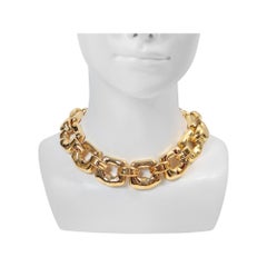 Vintage Ciner Link Choker Necklace, Circa 1980