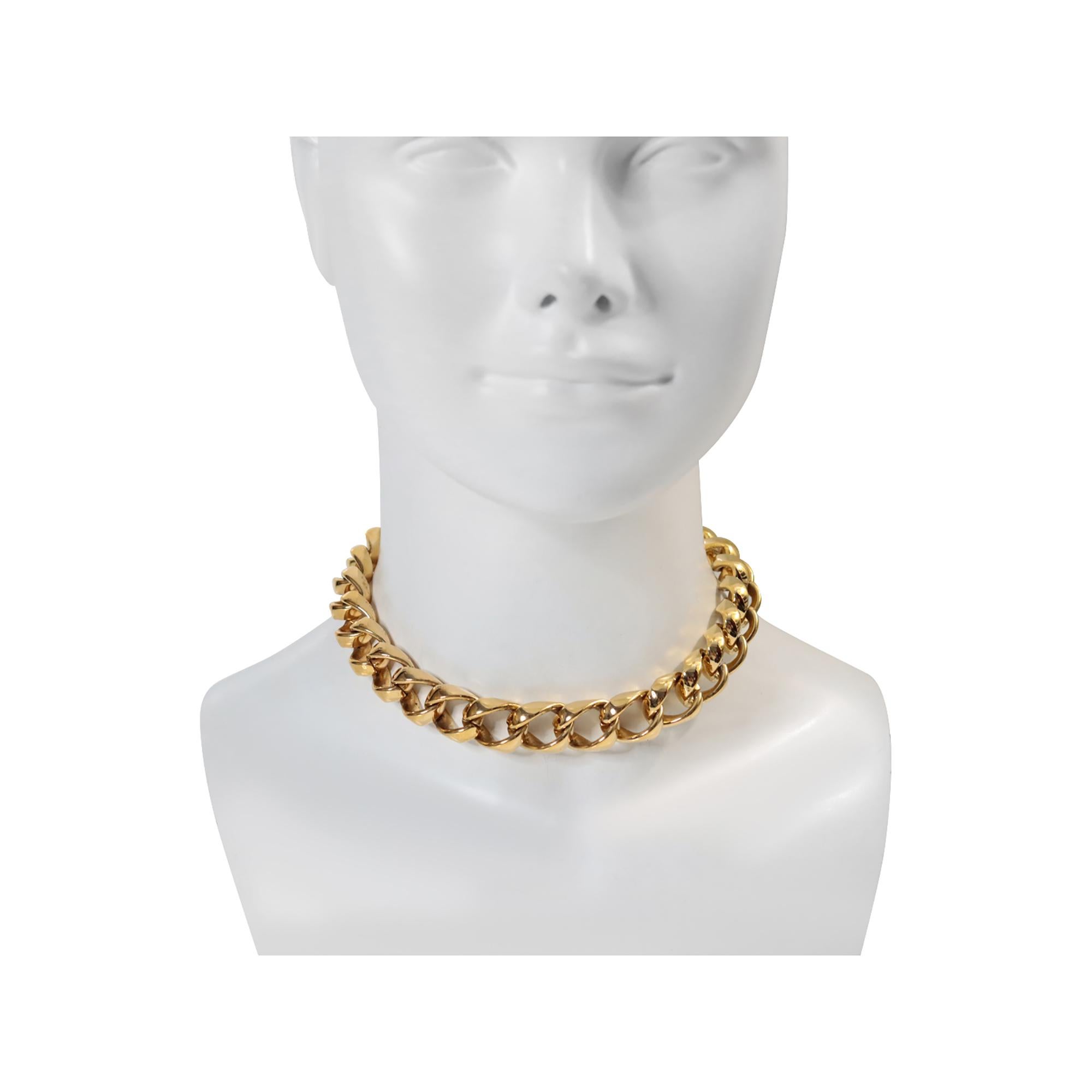da uomo o donna Collana girocollo vintage di Ciner in tonalità oro, circa anni '80 in vendita