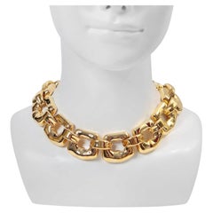 Vintage Ciner Link Choker Necklace, Circa 1980
