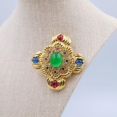 Vintage Ciner Moghul Brooch 1980s
