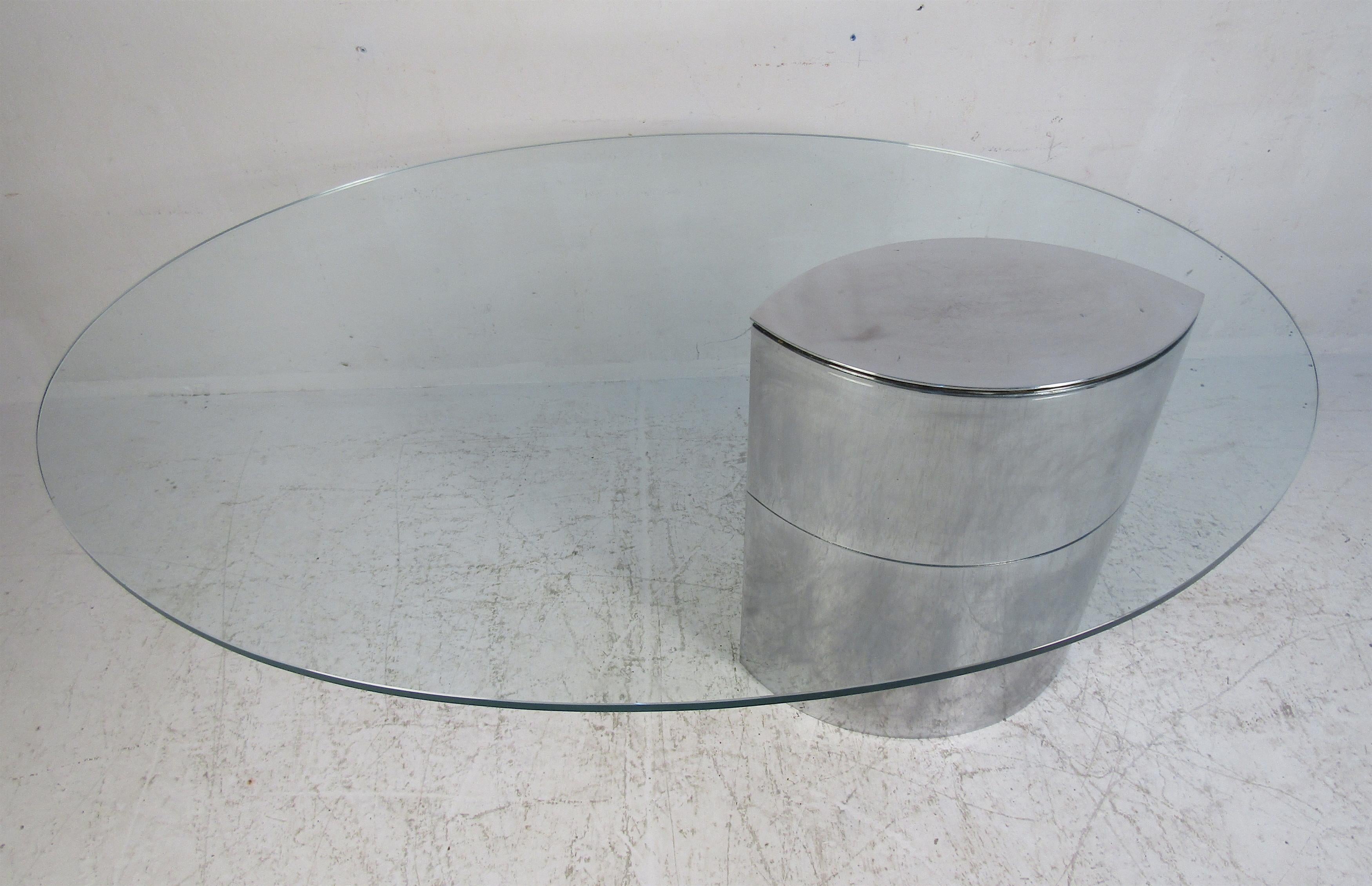 Vintage Cini Boeri for Knoll Lunario Cantilevered Table/Desk In Good Condition For Sale In Brooklyn, NY