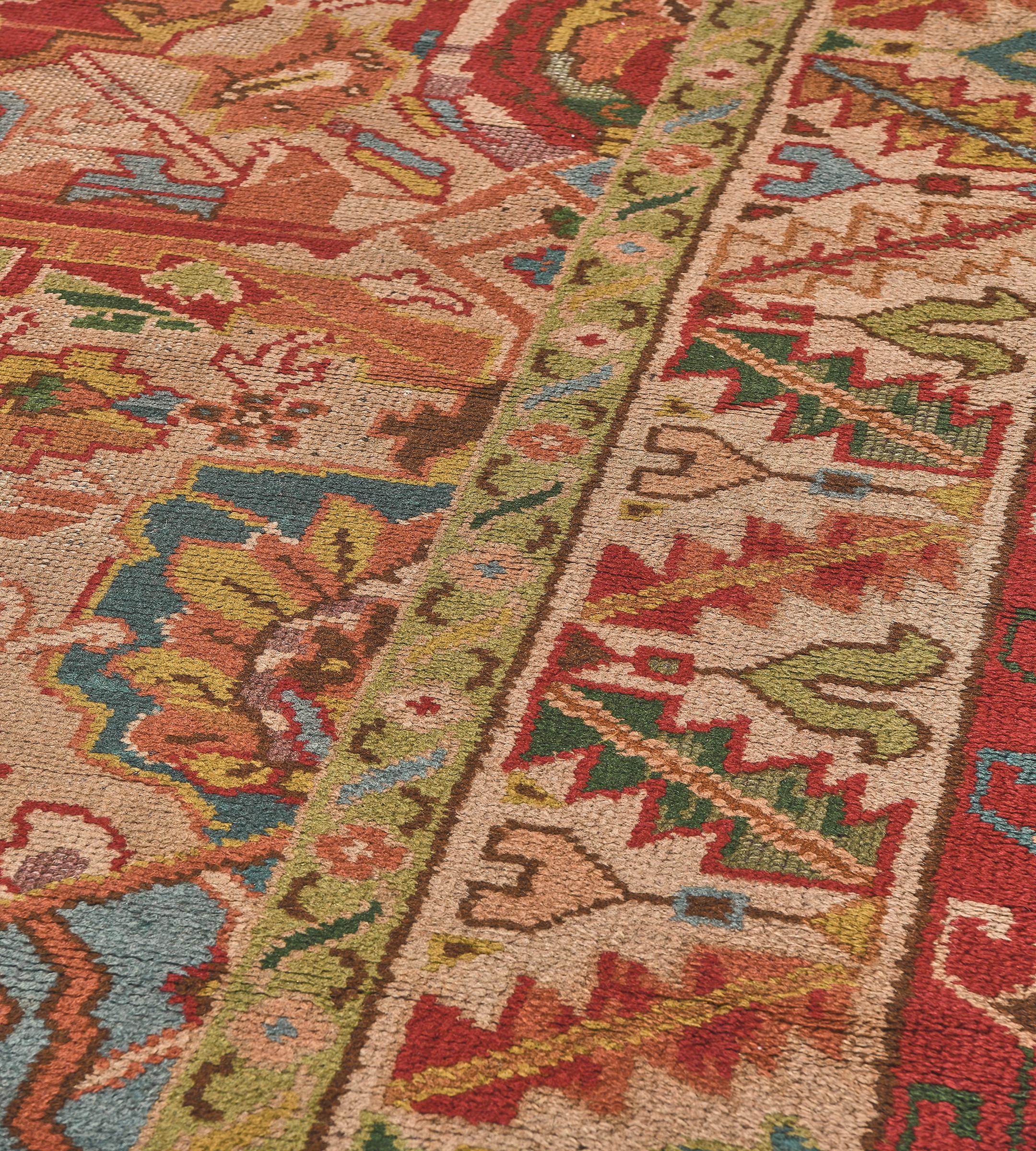 Vintage Circa-1900 Handwoven Pink Wool Irish Donegal Rug For Sale 2