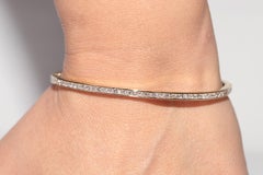 Bracciale Vintage CIRCA 1900 in oro 18 ct. con diamanti naturali taglio principessa