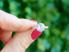 Vintage circa 1920 and Contemporary 2.20 Carat Diamond Platinum Solitaire Ring