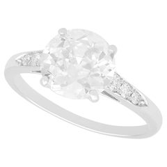 Used circa 1920 and Contemporary 2.20ct Diamond and Platinum Solitaire Ring