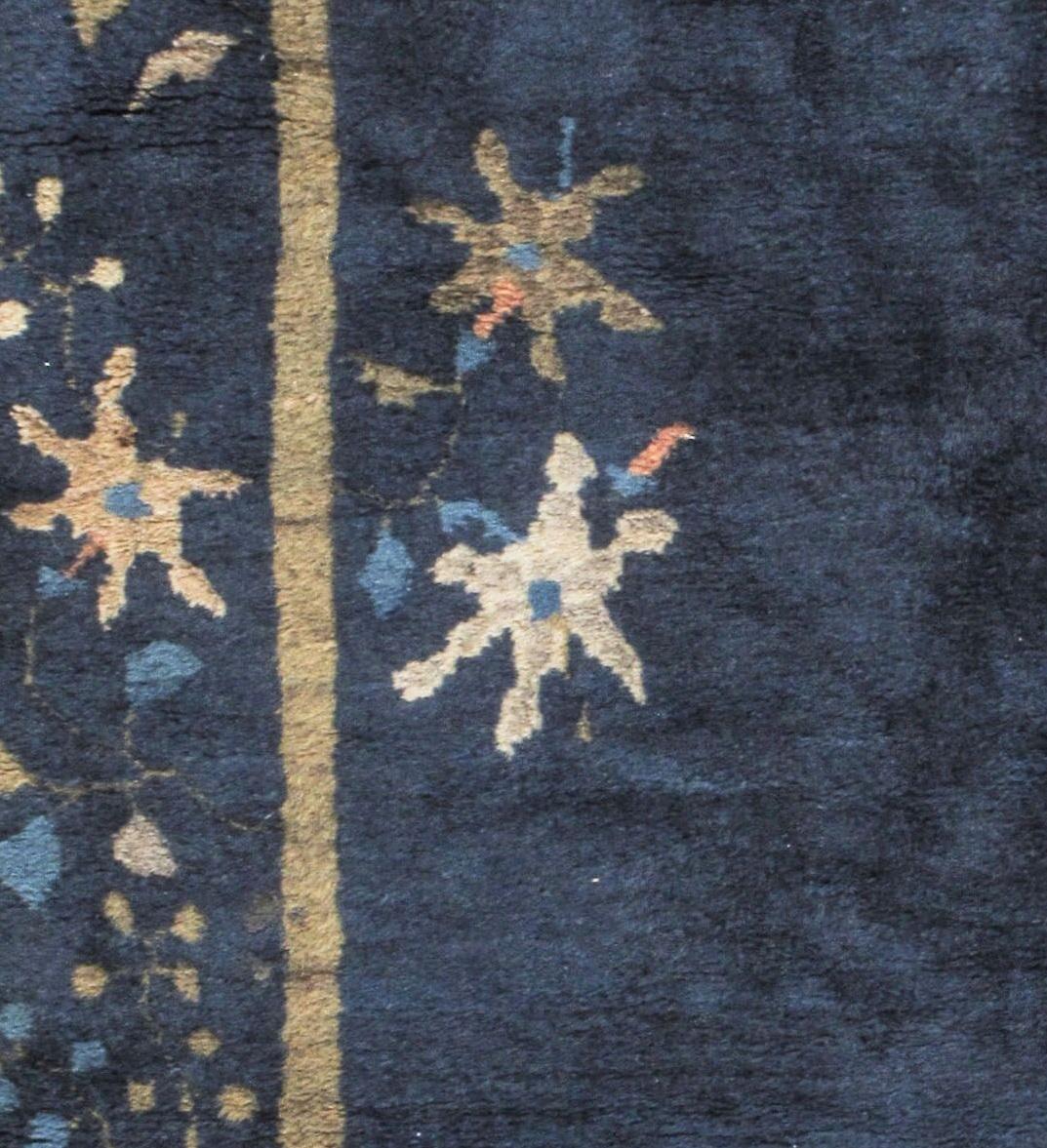 Alfombra china Art Decó Vintage Circa 1920 Azul en venta 1