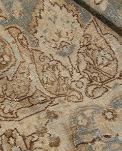 Vintage-Tabriz-Teppich, um 1920, blau, dezent, im Used-Look, 6'5 × 10'2