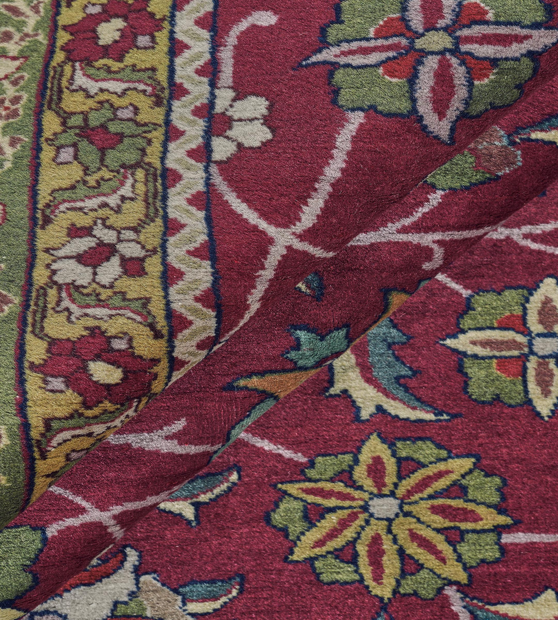 Tappeto Tabriz persiano floreale borghese d'epoca CIRCA 1920 in vendita 4