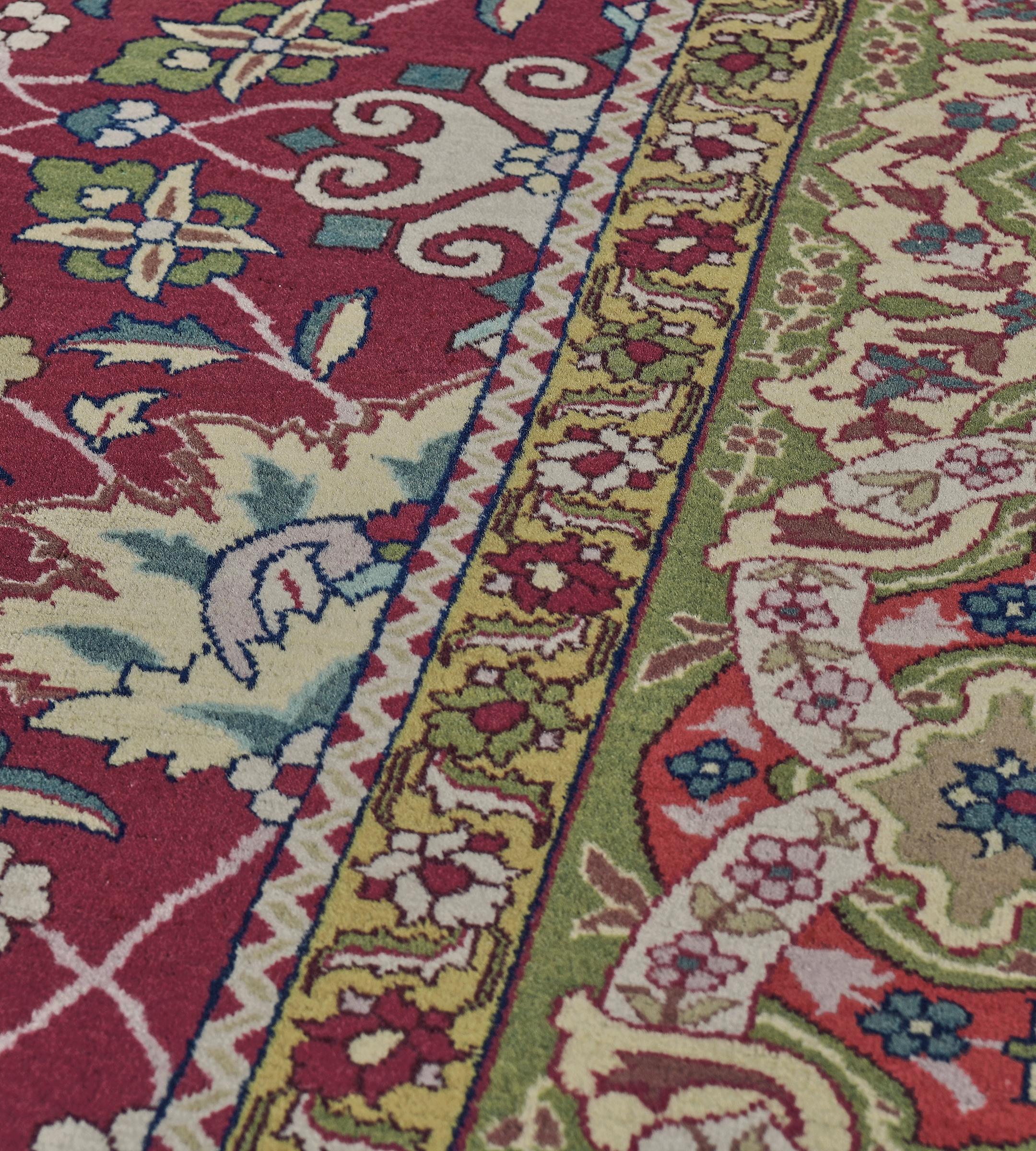 Tappeto Tabriz persiano floreale borghese d'epoca CIRCA 1920 in vendita 1