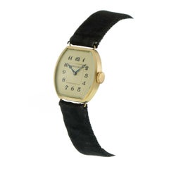 Vintage Circa 1922 Longines 14KT Gold Tonneau Wristwatch – Manual Wind