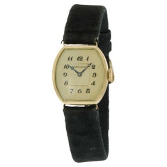 Vintage Circa 1922 Longines 14KT Gold Tonneau Wristwatch – Manual Wind