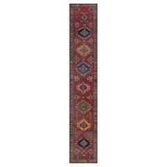 Vintage Circa-1930 Colorful Wool Persian Heriz Rug
