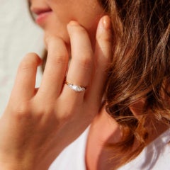 Vintage Circa 1930s 18 Carat Yellow and White Gold Diamond Art Deco Ring