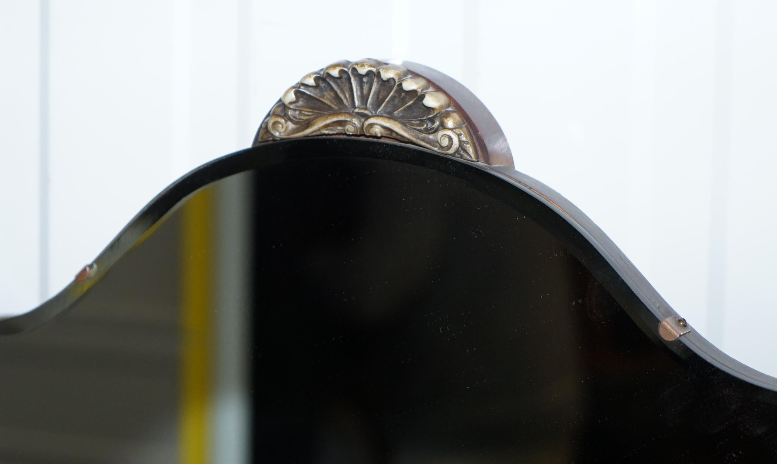 antique vanity with folding mirror