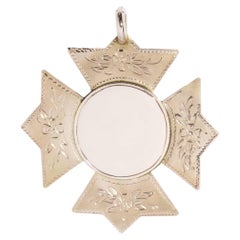 Vintage Circa 1930s Cross Award Pendant 9 Carat Rose Gold