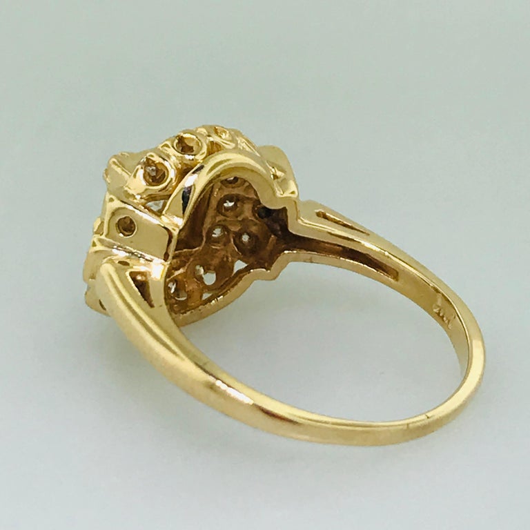Vintage circa 1935 .50 Carat Diamond Engagement Ring in 14 Karat Yellow ...