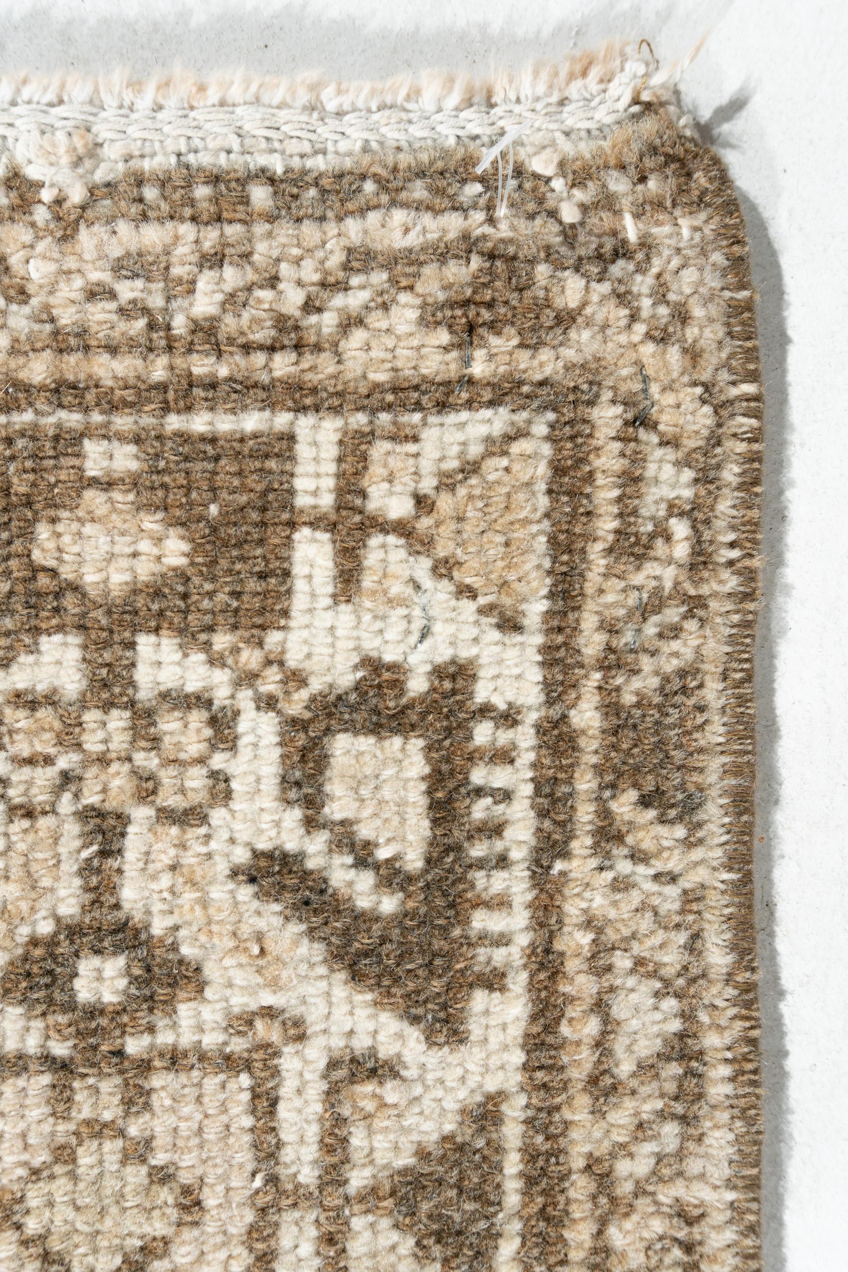 Vintage CIRCA 1940 Beige Persisch Hamadan Bereich Teppich  4' x 6'7 (Handgewebt) im Angebot