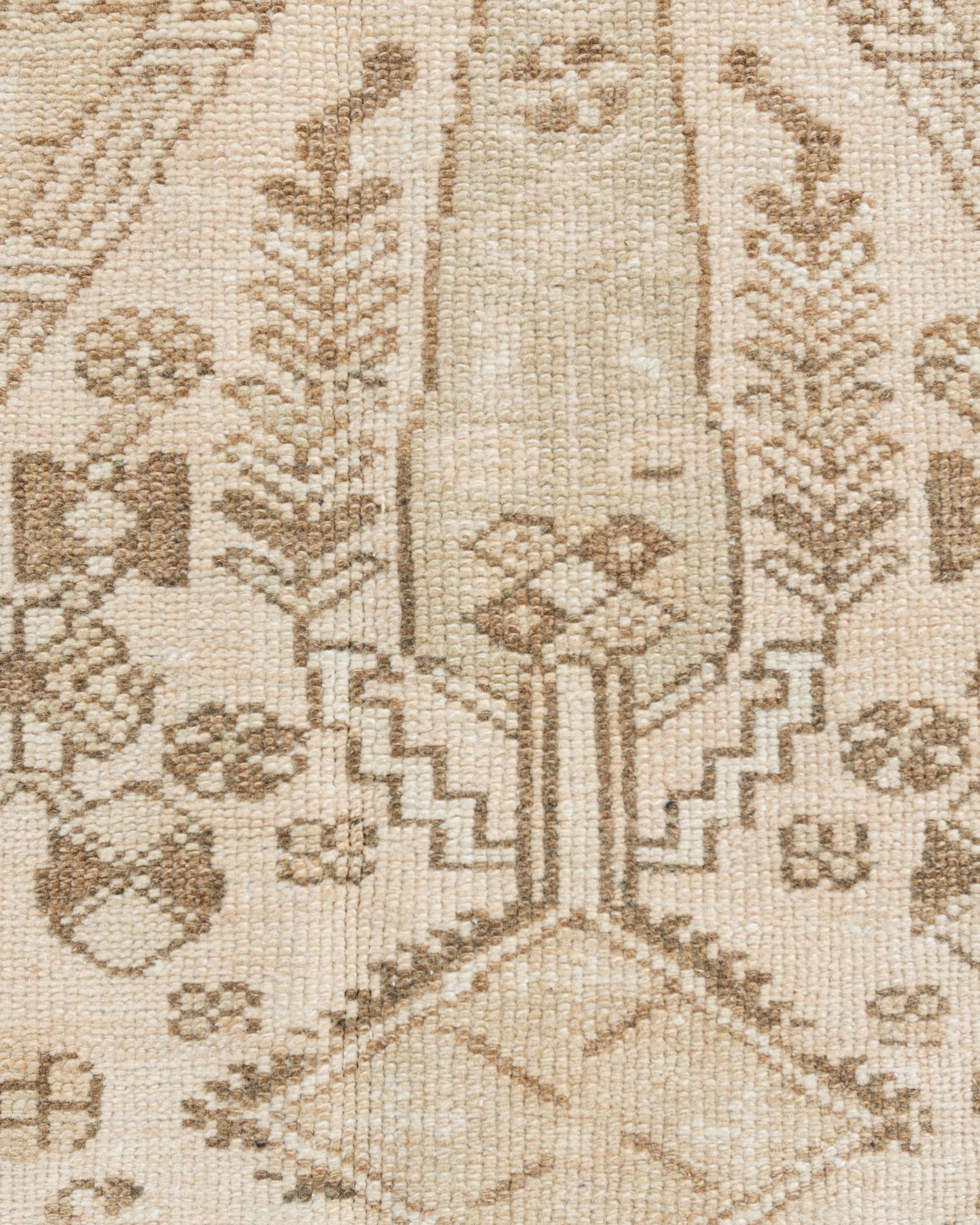Vintage CIRCA 1940 Beige Persisch Hamadan Bereich Teppich  4' x 6'7 im Angebot 2