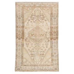 Alfombra Persa Hamadan Vintage Circa 1940 Beige  4' x 6'7