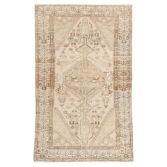 Vintage Circa 1940 Beige Persian Hamadan Area Rug 4
x 6
7