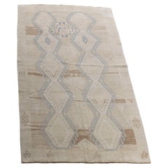 Vintage Circa 1940 Beige Turc Oushak Kars Tapis noué à la main 6'3 X 10'3