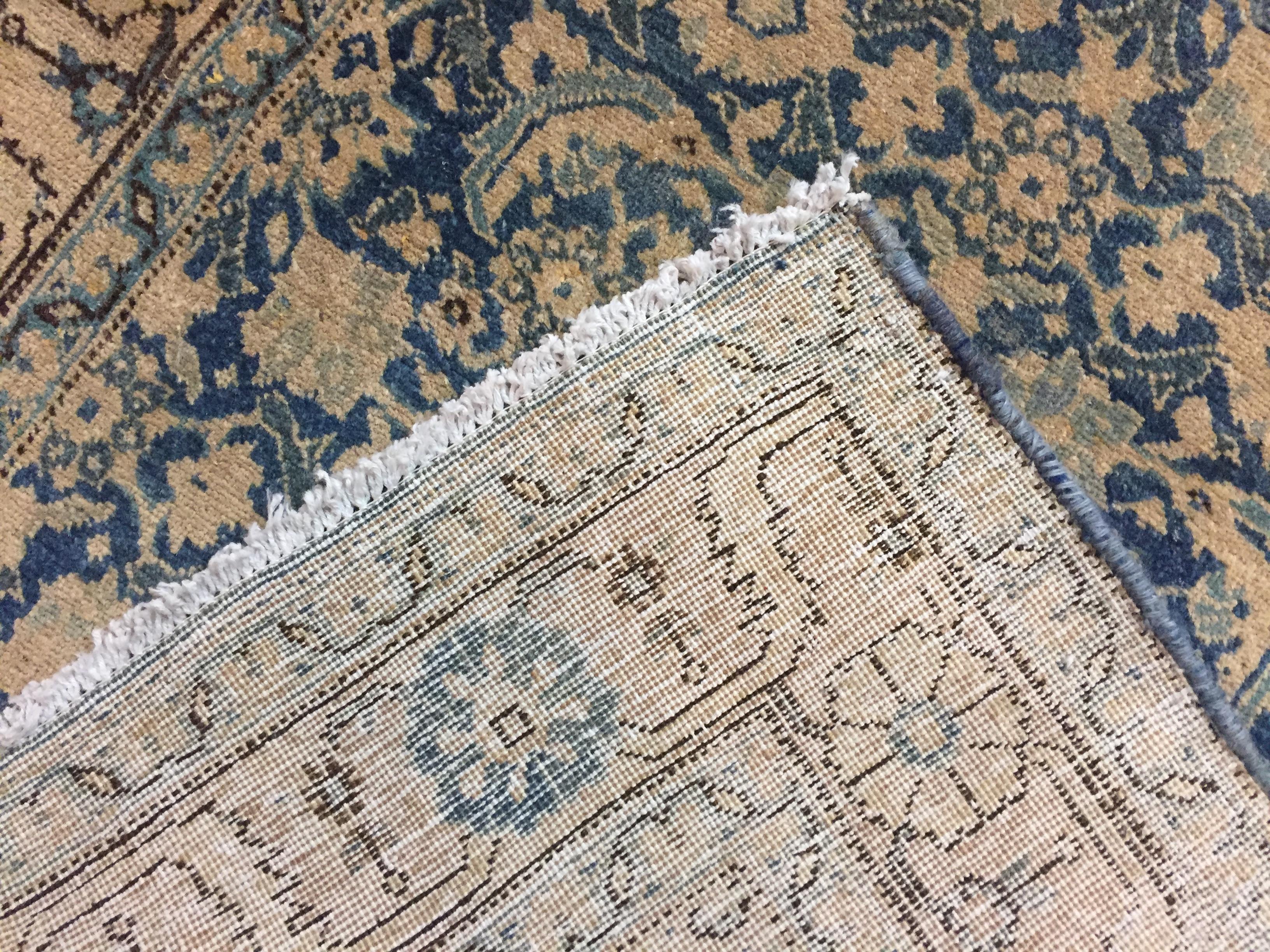 Vintage CIRCA 1940 Blau Persisch Tabriz Läufer (20. Jahrhundert) im Angebot